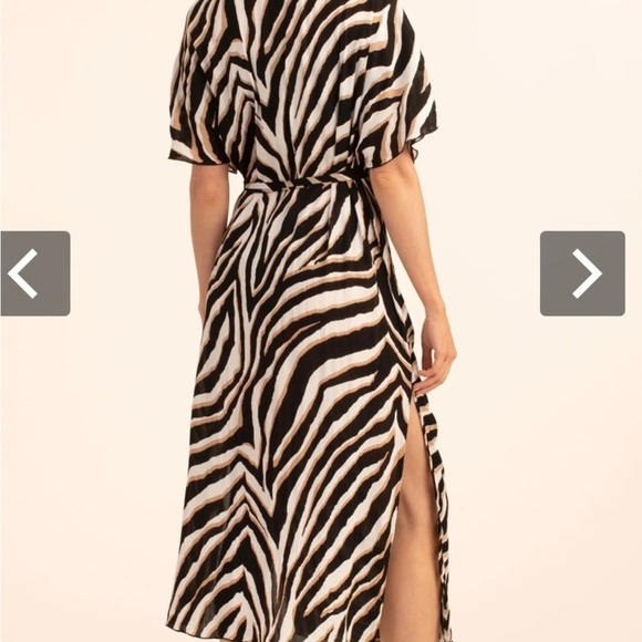 Trina Turk Multi VIVANT MIDI WRAP DRESS XS-S - Picture 2 of 4